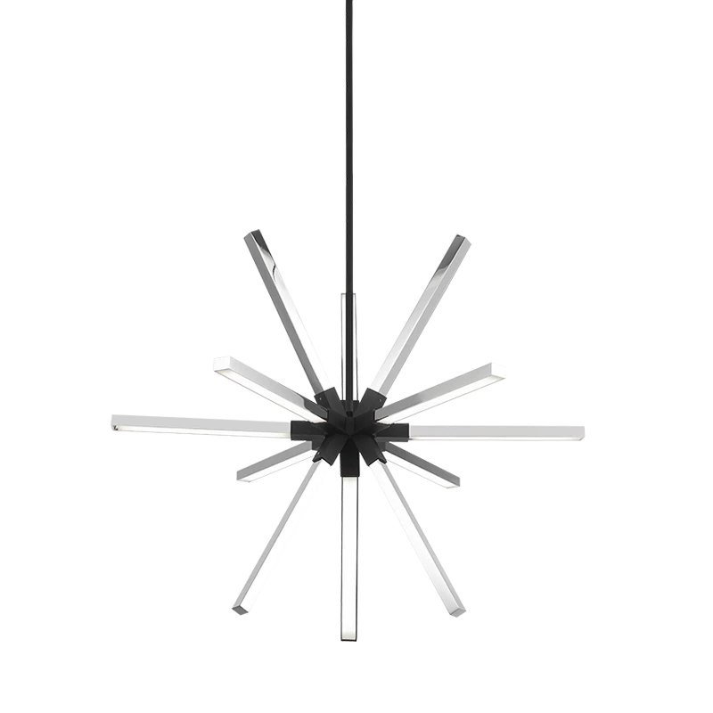 Matteo Lighting Asterisk 32" LED Pendant | Matte Black