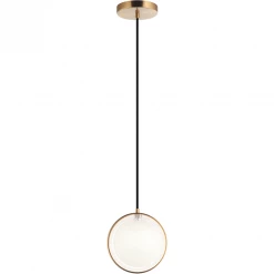 Matteo Lighting Chatoyant 1-Light Pendant | Aged Gold Brass
