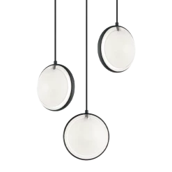Matteo Lighting Chatoyant 3-Light Pendant | Matte Black