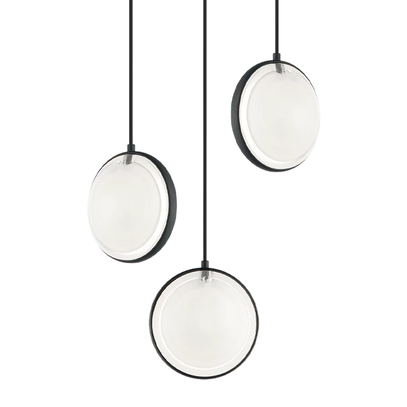 Matteo Lighting Chatoyant 3-Light Pendant | Matte Black