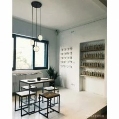 Matteo Lighting Chatoyant 3-Light Pendant | Matte Black