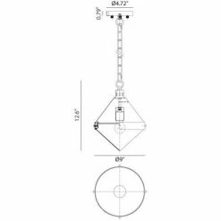 Matteo Lighting Sphericon 1-Light Pendant | Aged Gold/Clear Pendants