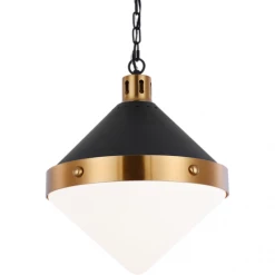 Matteo Lighting Pendants Sphericon 3-Light Pendant | Aged Gold