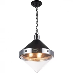 Matteo Lighting Sphericon 3-Light Pendant | Chrome/Clear