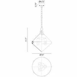 Matteo Lighting Sphericon 3-Light Pendant | Chrome/Clear
