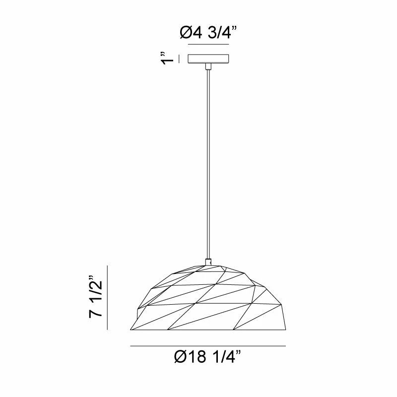Matteo Lighting Riku 18" Pendant | Dark Grey Pendants