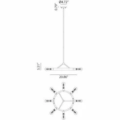 Matteo Lighting Pendants Marquis 8-Light Chandelier