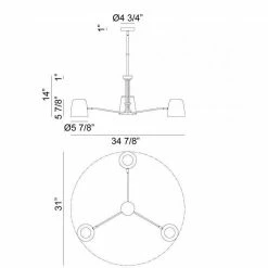 Matteo Lighting Luca 3-Light Pendant | Black