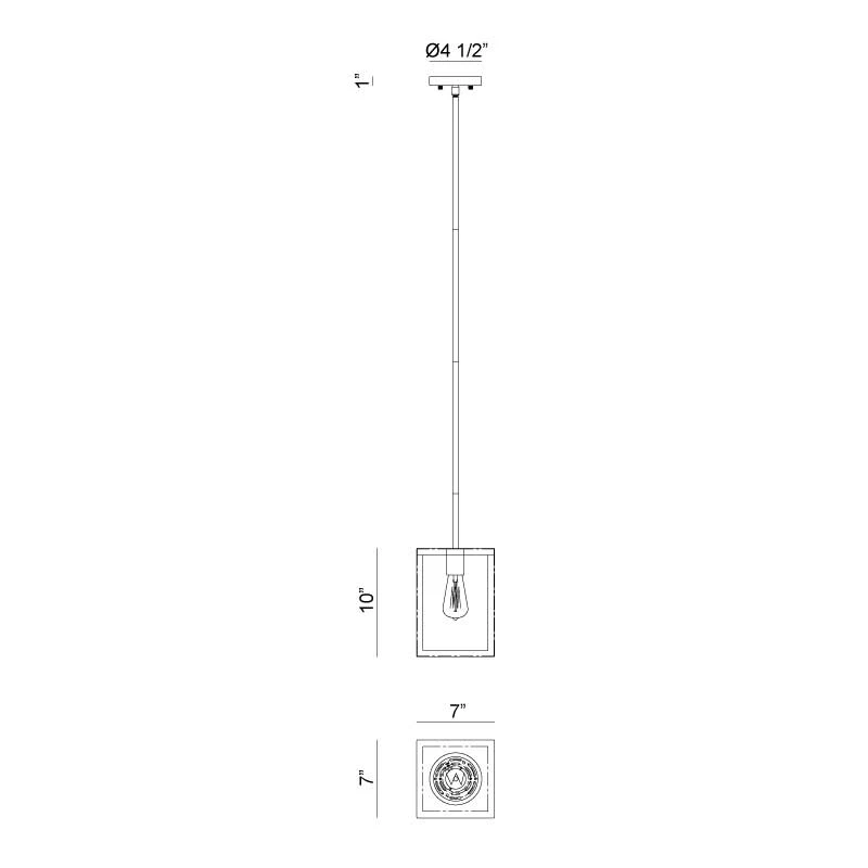 Matteo Lighting Flare 1-Light Pendant | Black