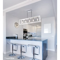 Matteo Lighting Flare 5-Light Pendant | White