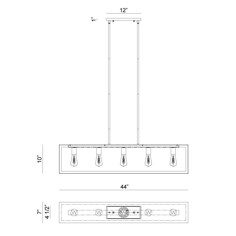 Matteo Lighting Flare 5-Light Pendant | White
