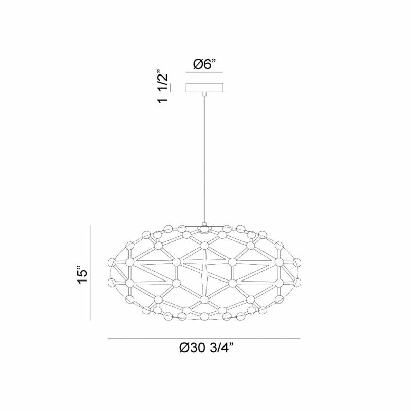 Matteo Lighting Coral 31" LED Pendant | Gold