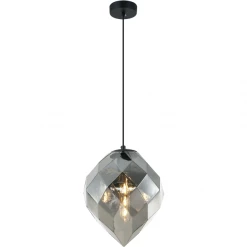 Matteo Lighting Gemma Pendant | Large Smoked Glass