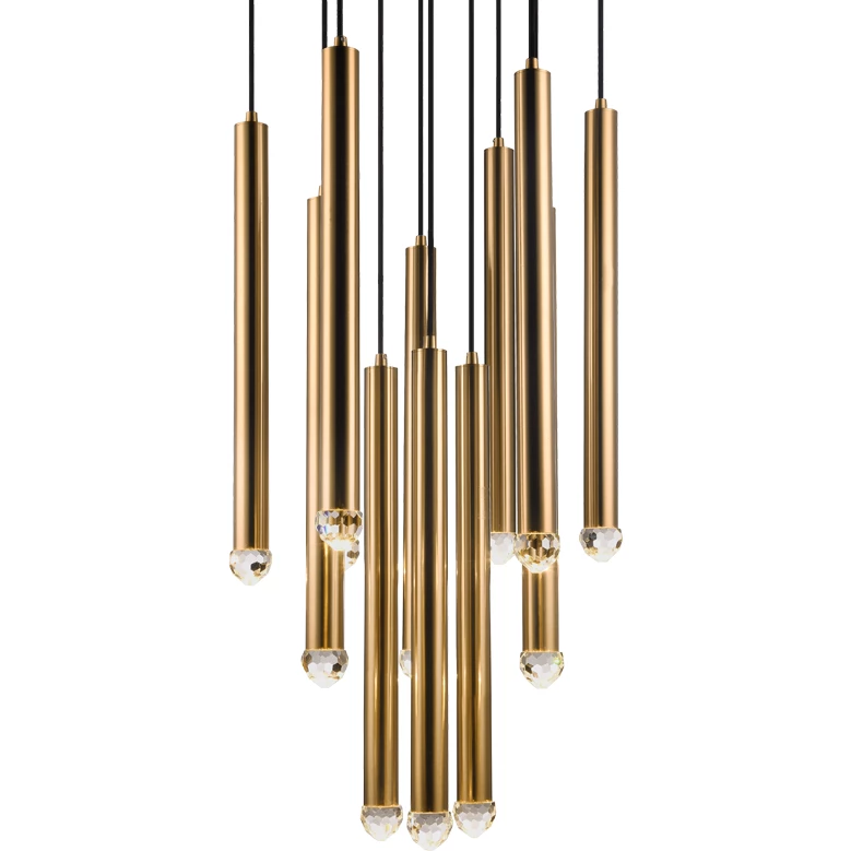 Matteo Lighting Reign 12-Light LED Pendant | Aged Gold