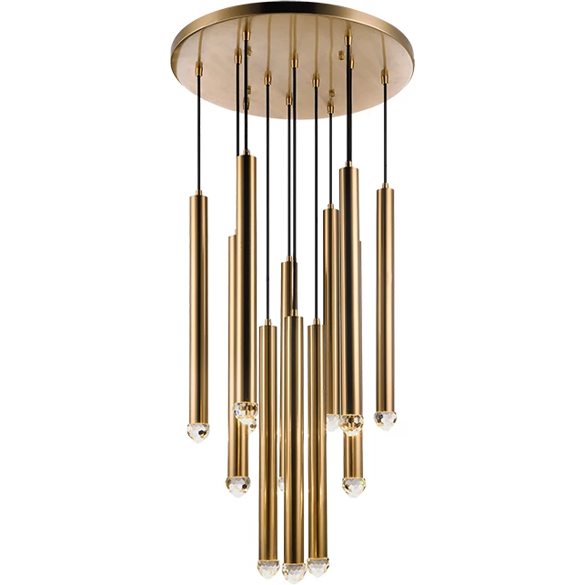 Matteo Lighting Reign 12-Light LED Pendant | Aged Gold