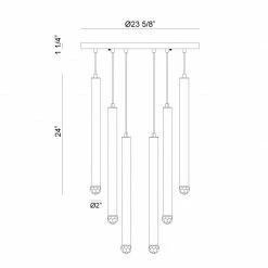 Matteo Lighting Reign 12-Light LED Pendant | Chrome