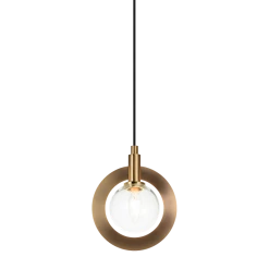 Matteo Lighting Astro 7" Pendant | Aged Gold-Clear