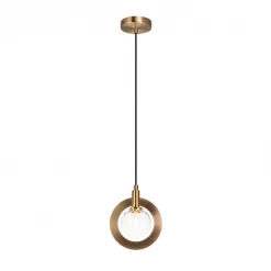 Matteo Lighting Astro 7" Pendant | Aged Gold-Clear