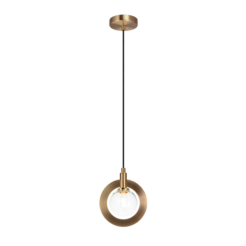 Matteo Lighting Astro 7" Pendant | Aged Gold-Clear