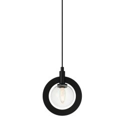 Matteo Lighting Astro 7" Pendant | Black-Clear