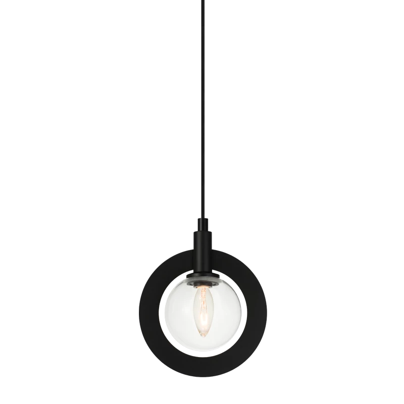 Matteo Lighting Astro 7" Pendant | Black-Clear