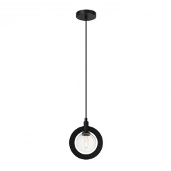 Matteo Lighting Astro 7" Pendant | Black-Clear
