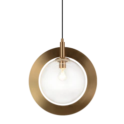 Matteo Lighting Astro 15" Pendant | Aged Gold-Clear