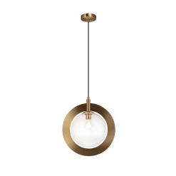 Matteo Lighting Astro 15" Pendant | Aged Gold-Clear