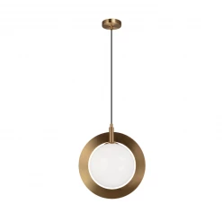 Matteo Lighting Astro 15" Pendant | Aged Gold-Opal