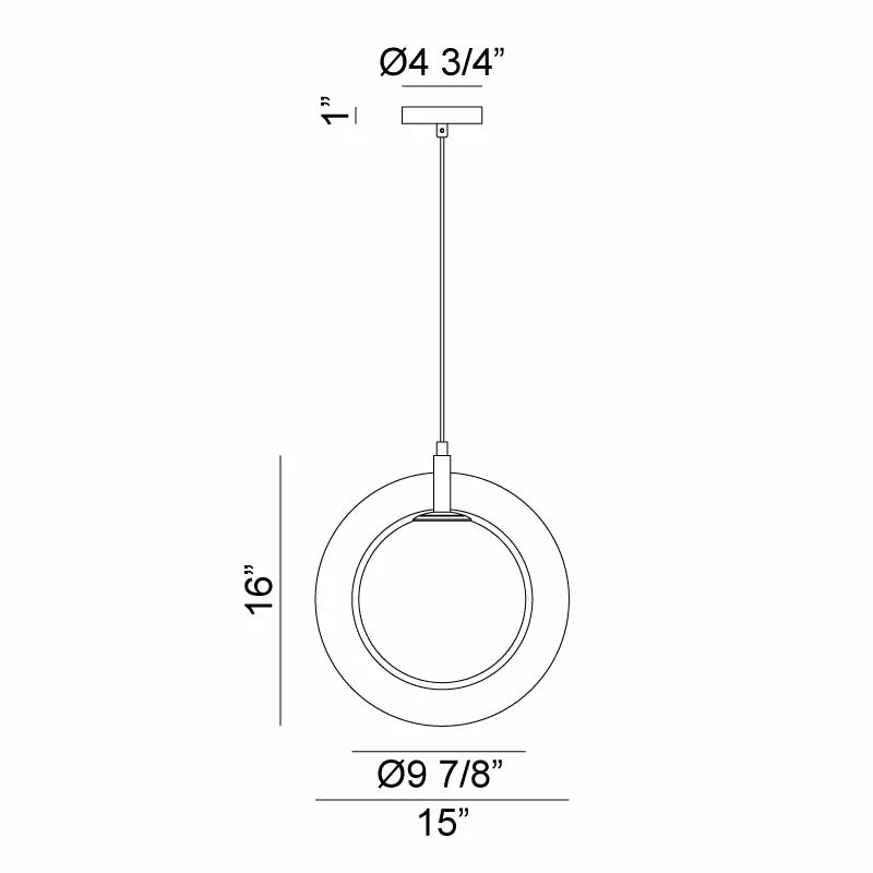 Matteo Lighting Astro 15" Pendant | Aged Gold-Clear