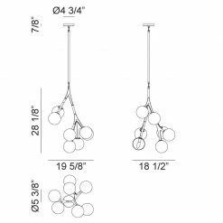 Matteo Lighting Rami 7-Light Pendant | Black