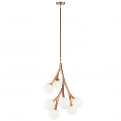 Matteo Lighting Rami 7-Light Pendant | Aged Gold Brass