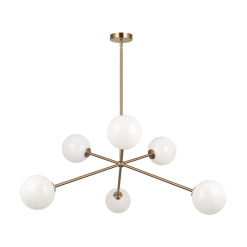 Matteo Lighting Novo 6-Light Pendant | Gold/Opal