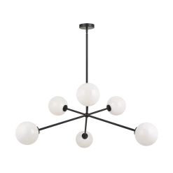 Matteo Lighting Novo 6-Light Pendant | Black/Opal