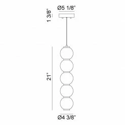Matteo Lighting Pendants Dango 421 LED Pendant | Rose/Opal