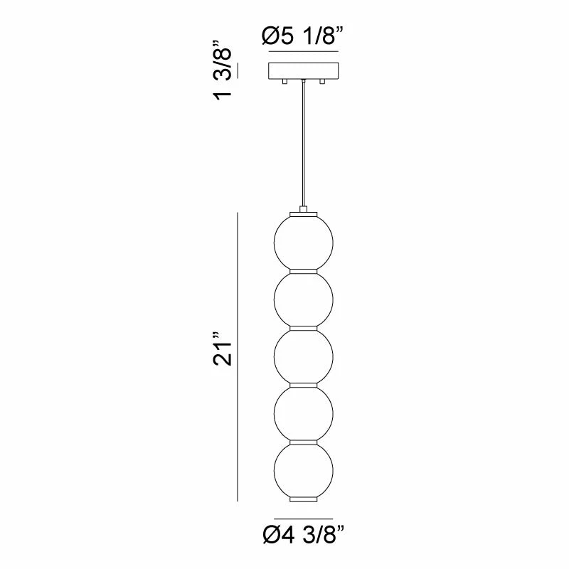 Matteo Lighting Dango 421 LED Pendant | Black/Opal