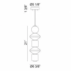 Matteo Lighting Dango 621 LED Pendant | Gold/Opal Pendants