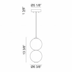 Matteo Lighting Dango 613 LED Pendant | Black/Opal