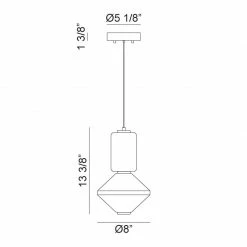 Matteo Lighting Dango 813 LED Pendant | Black/Opal Pendants