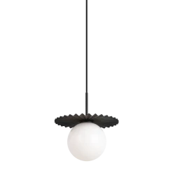 Matteo Lighting Modern Ruff Pendant | Small Black