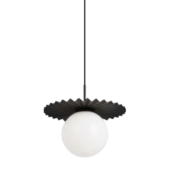Matteo Lighting Modern Ruff Pendant | Large Black