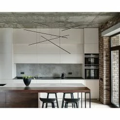 Kuzco Lighting Chute Motion 70" LED Pendant | Black