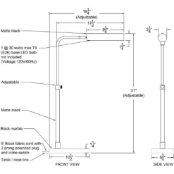 Renwil Fabyola Desk Lamp Lighting