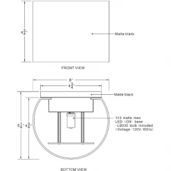 Renwil Larkk Wall Sconce | Matte Black