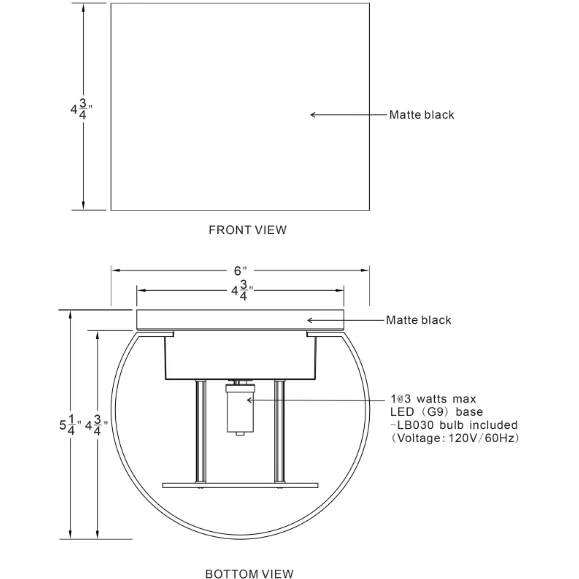Renwil Larkk Wall Sconce | Matte Black