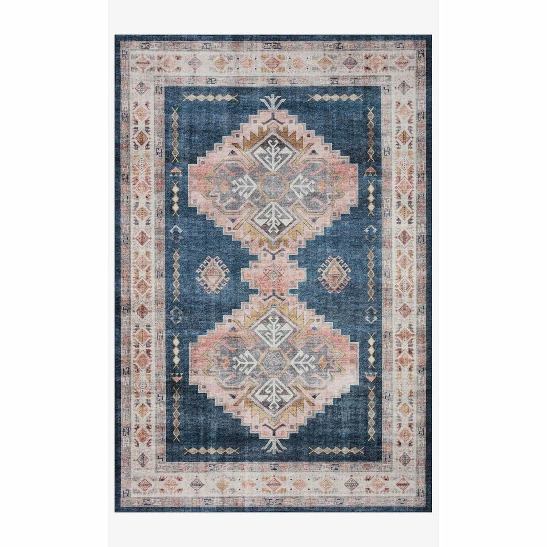 Loloi Heidi Rug 03 | Denim/Blush