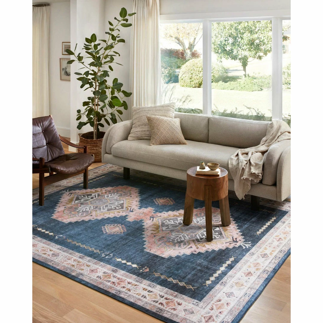 Loloi Heidi Rug 03 | Denim/Blush