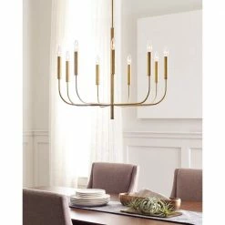 Generation Lighting Brianna 9-Light Chandelier | Burnished Brass