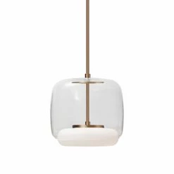 Kuzco Lighting Enkel LED Pendant | Small Vintage Brass