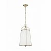Generation Lighting Stonington Small Drum Pendant | Antique Gold